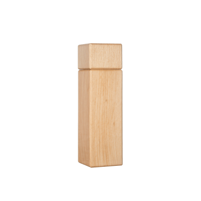 Drewniany młynek do przypraw KUBISTYCZNY - naturalny